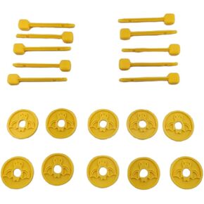 Replacement Discs Projectiles Missiles Bullets for Fisher Price Imaginext DC Super Friends (Yellow 10 Discs 10 Projectiles)