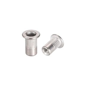 uxcell M3 304 Stainless Steel Rivet Nuts Flat Head Insert 20 Pcs
