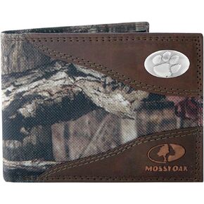 ZEP-PRO Men's Mossy Oak Nylon and Leather Passcase Concho Wallet