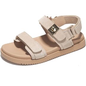 Project Cloud Leather Sandals Women Comfortable Adjustable Straps - Comfy Flat Sandals for Women - Memory Foam Insole Womens Sandals for Womens Dresses - Strappy Sandals for Women (Mona)