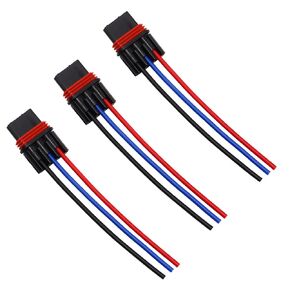Tnuocke 6pcs Pulse Power Plug Pigtail Connector Black Red Blue General Pulse Bus Bar Harness Pigtail Connectors H-088-6