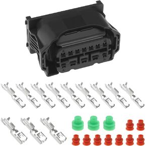 The Lord of the Tools 12 Pin Car Halogen Headlight Plug Connector Set 6925638 Compatible with E60 G30 E63 F20 F30 E87 E90 E92 Includes Teminals & Seals Headlight Assemblies