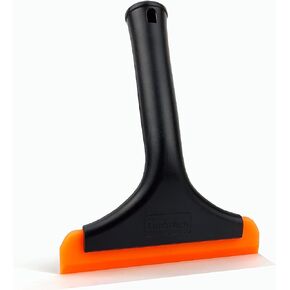 Lunbengo Soft Silicone Squeegee Water Blade Wiper for Shower Door, Mirrors, Car Windshield and Kitchen Sink, Car Window Tint Squeegee with 5.9IN Squeegee Blade, 7.5IN Long Plastic Squeegee, Black