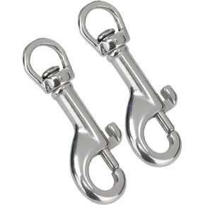 Bolts Snap Hooks, 65mm Bolt Snaps Hook Waterproof 316 Stainless Steel 2Pcs Single Ended Diving Clips for Diving, Dog Leash, Key Chain