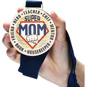 Gifts for Mom & Dad from Daughter or Son, Super Dad Medal for Dad Mom Who Has Everything, Best Mom Ever Gifts, Funny Gifts for Birthday Mother's Day Present