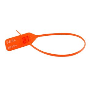 Vestil SECS-L11-RD Polypropylene Security Seal, Sequentially Numbered, Imprinted with "Sealed", 15", Red (Pack of 100)