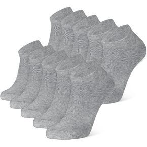 Closemate 10 Pairs Ankle Socks for Men Women Cotton Low Cut Socks Non Slip Short Socks