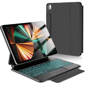LAMA Magnetic Keyboard Case for iPad 10th Generation 2022, Magic iPad 10th Gen Case with Keyboard 10.9", 7 Colors Backlit, Multi-Touch Trackpad, Floating Cantilever Stand, Digital Display, BK
