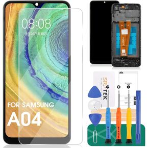 for Samsung A04 Screen Replacement for Samsung Galaxy A04 LCD Screen Replacement for Samsung A04 LCD Touch Screen Digitizer Assembly Repair Kits with Frame SM-A045F SM-A045F/DS