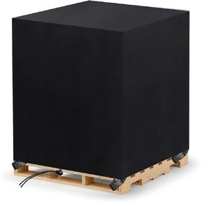 Pallet Cover Tarps Covers Heavy Duty Waterproof Protective Pallet Covers for Sockets, Pallet Cushions Outdoor Furniture Covers Pallet Protector Winterproof, UV-Resistant- Black, Fits Up to 48" x48"x60