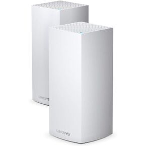 Linksys MX10600 Velop AX Whole Home WiFi 6 System: Wireless Router and Extender, 5.3 Gbps, 6,000 sq ft Range, 100 devices (2-Pack)