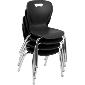 Learniture Shapes Series School Chair, 18" Seat Height, Navy, LNT-INM3018NV-SO (Pack of 4)