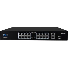 GW Security 16 x 100Mbps PoE Ports with 2 x 100Mbps Uplink and 1 x Gigabit SFP Uplink (GWSW1602G)