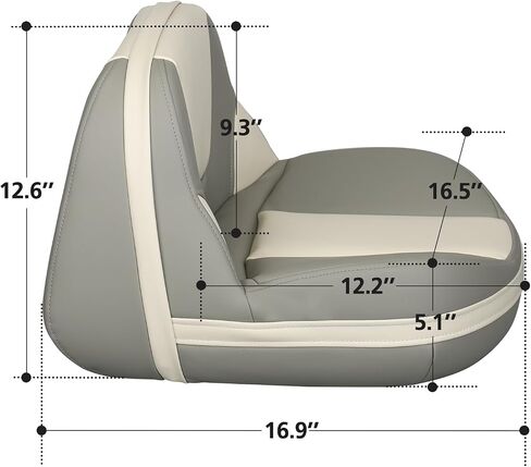Leader Accessories Pro Casting Boat Seats Lean Pro مقعد قارب صيد بعقب مقعدين (أسود وأحمر) in Kuwait