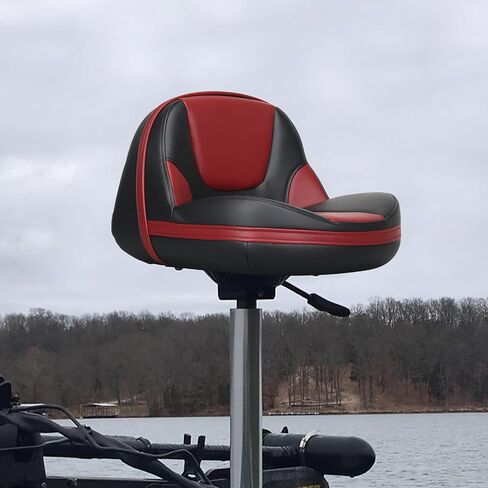 Leader Accessories Pro Casting Boat Seats Lean Pro مقعد قارب صيد بعقب مقعدين (أسود وأحمر) in Kuwait