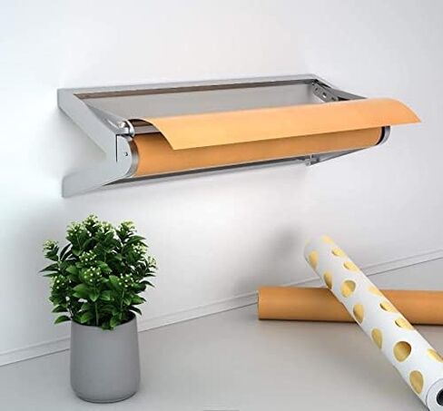 HFS(R) Paper Roll Holder Dispenser with Cutter Wall Mounted or Table Top for Cafe, Artist Studio, Office, Kitchen, Living 24" in Saudi Arabia
