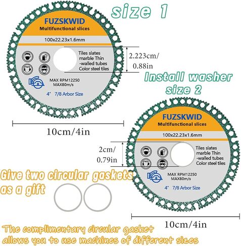 5-Pack 4" Indestructible Disc for Grinder 2.23- Cut Everything in Seconds,for Angle Grinder Cutting Disc 7/8 inch,Cutting Discs for Smooth Cutting, Chamfering, Grinding of All Materials in Saudi Arabia