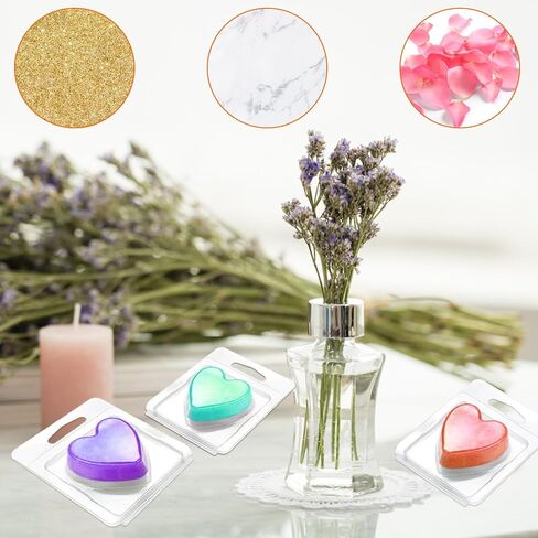 JMIATRY 150 Packs Single Wax Melts Containers 1.3oz Single Clamshells for Wax Melts Square Plastic Wax Melt Molds Clear Single Wax Melt Clamshells, Empty Candle Melt Molds in Saudi Arabia
