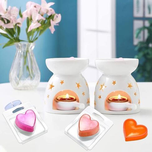 JMIATRY 150 Packs Single Wax Melts Containers 1.3oz Single Clamshells for Wax Melts Square Plastic Wax Melt Molds Clear Single Wax Melt Clamshells, Empty Candle Melt Molds in Saudi Arabia