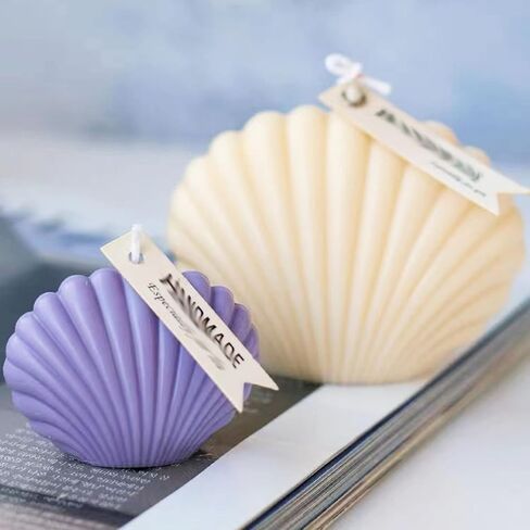 3 عبوات من قوالب صنع الشموع على شكل صدف، قوالب سيليكون على شكل صدفة لصنع صابون الشموع وديكور الزفاف على الشاطئ in Kuwait