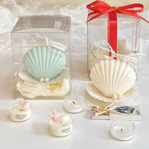 3 عبوات من قوالب صنع الشموع على شكل صدف، قوالب سيليكون على شكل صدفة لصنع صابون الشموع وديكور الزفاف على الشاطئ in Kuwait