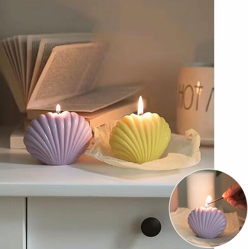 3 عبوات من قوالب صنع الشموع على شكل صدف، قوالب سيليكون على شكل صدفة لصنع صابون الشموع وديكور الزفاف على الشاطئ in Kuwait