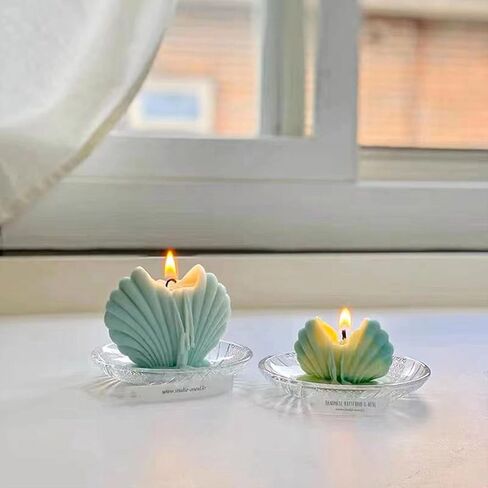 3 عبوات من قوالب صنع الشموع على شكل صدف، قوالب سيليكون على شكل صدفة لصنع صابون الشموع وديكور الزفاف على الشاطئ in Kuwait