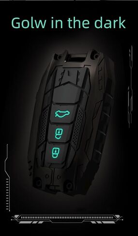 Heavy Metal Key Fob Cover Case Protector for Toyota, Keychain, Accessories for Toyota 2020-2024 Highlander 2018-2024 RAV4 Camry C-HR Corolla Avalon Prius GT86 (Type-B Black) in Saudi Arabia