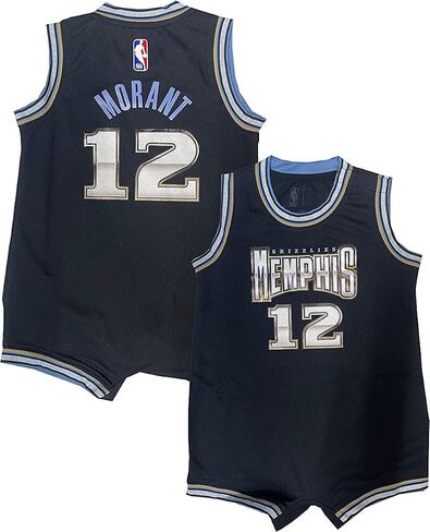 Outerstuff Ja Morant Memphis Grizzlies NBA للرضع من عمر 12 إلى 24 شهرًا، إصدار Black City Edition Romper Onesie Player Jersey in Saudi Arabia