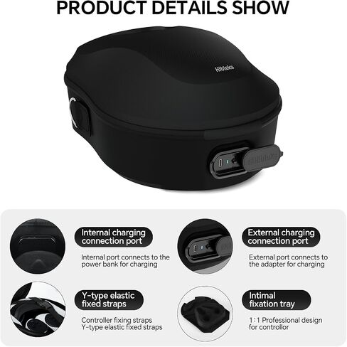 RCstyle Hibloks Carrying Case for Quest 3 with 40W Magnetic Charging Port, Compact Design Hard Travel Case, All-In-One VR Headset and Controller Expansion Shoulder Strap Backpack in Saudi Arabia
