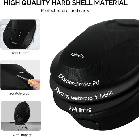 حقيبة حمل RCstyle Hibloks لجهاز Quest 3 مع منفذ شحن مغناطيسي 40 وات، حقيبة سفر صلبة بتصميم مدمج، سماعة رأس VR الكل في واحد وحقيبة ظهر بحزام كتف ممتد لوحدة التحكم in Kuwait