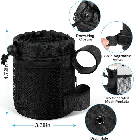 حامل زجاجة مياه للدراجة من AUAUY، حامل أكواب الدراجة، حامل مشروبات مقود الدراجة، حقيبة هاتف حامل أكواب الدراجة مع جيوب شبكية للدراجات الجبلية، السكوتر، قابلة للطي، دراجة الطريق، القارب، الكرسي المتحرك (عبوتان) in Kuwait