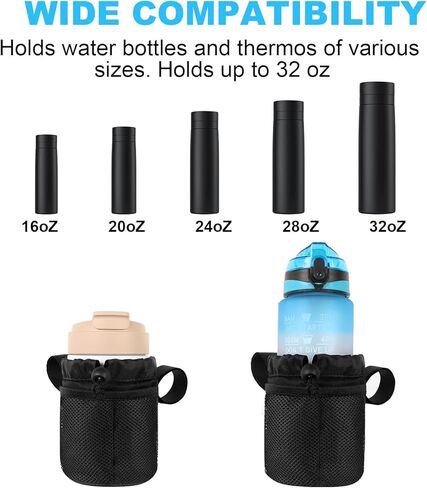 حامل زجاجة مياه للدراجة من AUAUY، حامل أكواب الدراجة، حامل مشروبات مقود الدراجة، حقيبة هاتف حامل أكواب الدراجة مع جيوب شبكية للدراجات الجبلية، السكوتر، قابلة للطي، دراجة الطريق، القارب، الكرسي المتحرك (عبوتان) in Kuwait