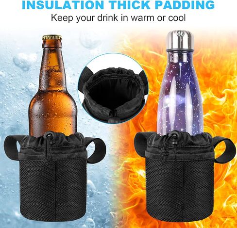 حامل زجاجة مياه للدراجة من AUAUY، حامل أكواب الدراجة، حامل مشروبات مقود الدراجة، حقيبة هاتف حامل أكواب الدراجة مع جيوب شبكية للدراجات الجبلية، السكوتر، قابلة للطي، دراجة الطريق، القارب، الكرسي المتحرك (عبوتان) in Kuwait