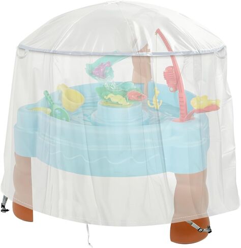 IndigoTempest9 Kids Water Table Cover, Spiralin' Seas Waterpark Play Table Cover Sand Water Table Cover Outdoor Toys Cover 34" D x 18" H- (Cover only) Frosted PVC in Saudi Arabia