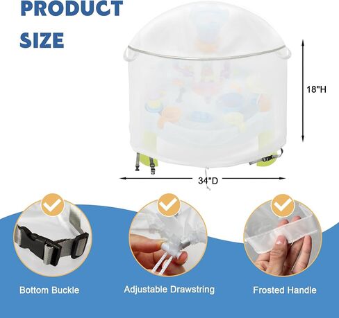 IndigoTempest9 Kids Water Table Cover, Spiralin' Seas Waterpark Play Table Cover Sand Water Table Cover Outdoor Toys Cover 34" D x 18" H- (Cover only) Frosted PVC in Saudi Arabia