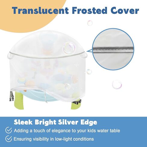 IndigoTempest9 Kids Water Table Cover, Spiralin' Seas Waterpark Play Table Cover Sand Water Table Cover Outdoor Toys Cover 34" D x 18" H- (Cover only) Frosted PVC in Saudi Arabia