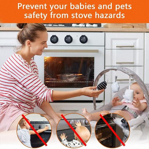 8Pack Stove Knob Covers for Child Safety, Stove knob Safety Covers Clear with Child Proof Lock for Kids and Pets in Saudi Arabia