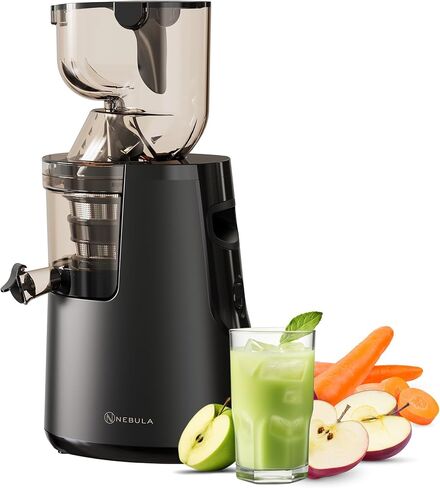 آلات عصارة المضغ البطيئة من نيبولا غراندي، عصارة ضغط بارد قوية مع مجرى تغذية كبير، عصارات مضغ كهربائية للخضروات والفواكه، سهلة التنظيف، ضمان لمدة 5 سنوات (أحمر غامق) in Kuwait