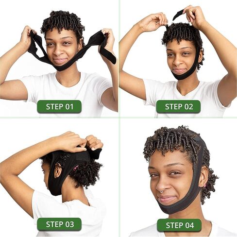 Chin Strap-Chin Strap for Snoring - Snoring Chin Strap-Bamboo Jaw Bra- 8" Adjustable Strap-Anti Snoring Chin Strap for Men & Women - Washable & Odorless- Cushion Padding Snoring Aid - 18" x 5" in Saudi Arabia