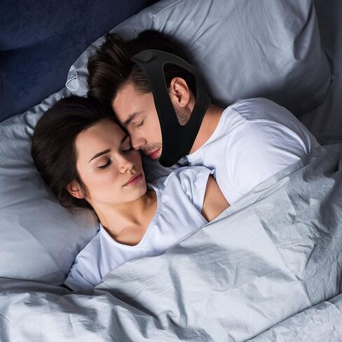 Chin Strap-Chin Strap for Snoring - Snoring Chin Strap-Bamboo Jaw Bra- 8" Adjustable Strap-Anti Snoring Chin Strap for Men & Women - Washable & Odorless- Cushion Padding Snoring Aid - 18" x 5" in Saudi Arabia