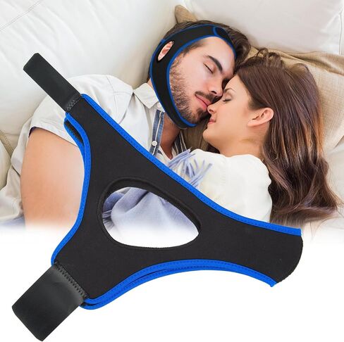Anti Snoring Chin Strap, Anti Snoring Devices Effective Stop Snoring, Adjustable and Breathable Snore Reducing Snoring Aids Users Chin Strap, Stop Snoring Sleeping Aid for Snoring Women and Men in Saudi Arabia