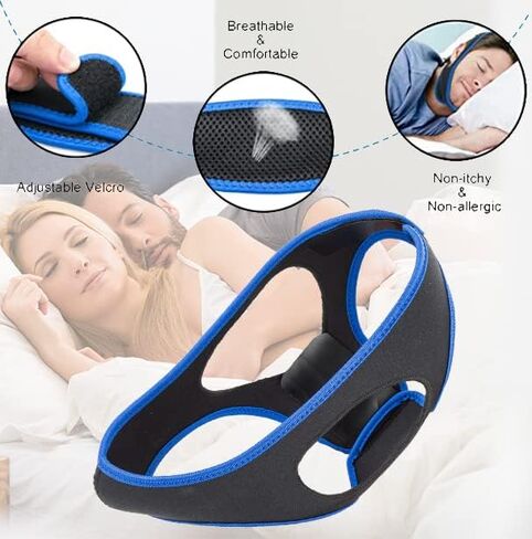 Anti Snoring Chin Strap, Anti Snoring Devices Effective Stop Snoring, Adjustable and Breathable Snore Reducing Snoring Aids Users Chin Strap, Stop Snoring Sleeping Aid for Snoring Women and Men in Saudi Arabia