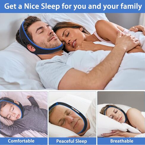 Anti Snoring Chin Strap, Anti Snoring Devices Effective Stop Snoring, Adjustable and Breathable Snore Reducing Snoring Aids Users Chin Strap, Stop Snoring Sleeping Aid for Snoring Women and Men in Saudi Arabia