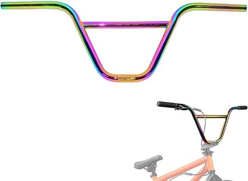 مقود دراجة KLT BMX 22.2 مم، 4130 مقود من الفولاذ عالي الكربون عالي القوة، عرض 720 مم ارتفاع 225 مم، لون مطلي بالكهرباء in Kuwait