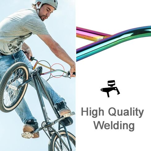 مقود دراجة KLT BMX 22.2 مم، 4130 مقود من الفولاذ عالي الكربون عالي القوة، عرض 720 مم ارتفاع 225 مم، لون مطلي بالكهرباء in Kuwait