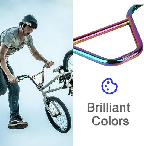 مقود دراجة KLT BMX 22.2 مم، 4130 مقود من الفولاذ عالي الكربون عالي القوة، عرض 720 مم ارتفاع 225 مم، لون مطلي بالكهرباء in Kuwait