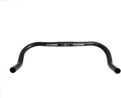 UPANBIKE 25.4 مللي متر 37 سنتيمتر بولهورن الناهض بار ل دراجة بسرعة ثابتة دراجة سبيكة المقود الأسود in Saudi Arabia