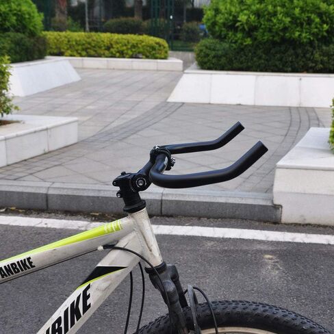 UPANBIKE 25.4 مللي متر 37 سنتيمتر بولهورن الناهض بار ل دراجة بسرعة ثابتة دراجة سبيكة المقود الأسود in Saudi Arabia