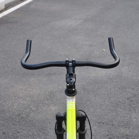 UPANBIKE 25.4 مللي متر 37 سنتيمتر بولهورن الناهض بار ل دراجة بسرعة ثابتة دراجة سبيكة المقود الأسود in Saudi Arabia